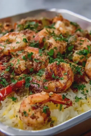 Easy Dump-and-Bake Shrimp and Crab Rice