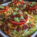 Loaded Turkey Cheeseburger Stuffed Cabbage Steaks
