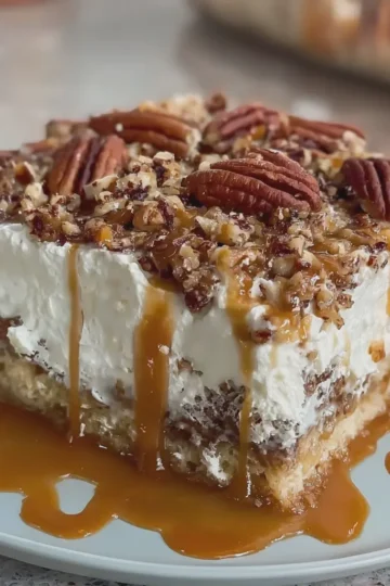 Butter Pecan Poke Cake