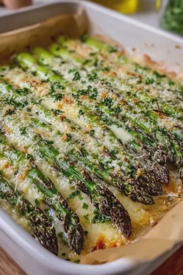 Cheesy Baked Asparagus Goodness