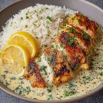 Creamy Lemon Chicken with Rice