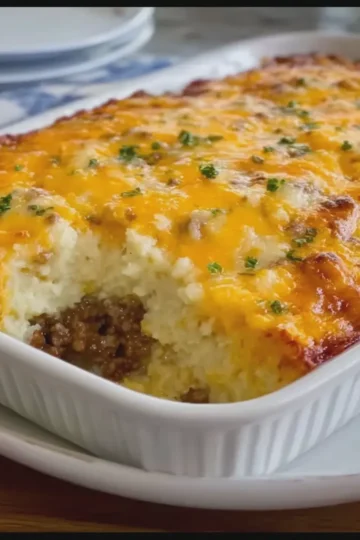 Cheesy Beef and Mashed Potato Bake