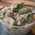 Creamy Tuna Cucumber Salad