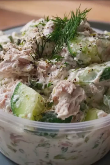 Creamy Tuna Cucumber Salad