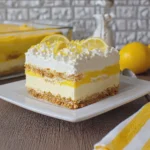 Lemon Delight Creamy Four-Layer Dessert