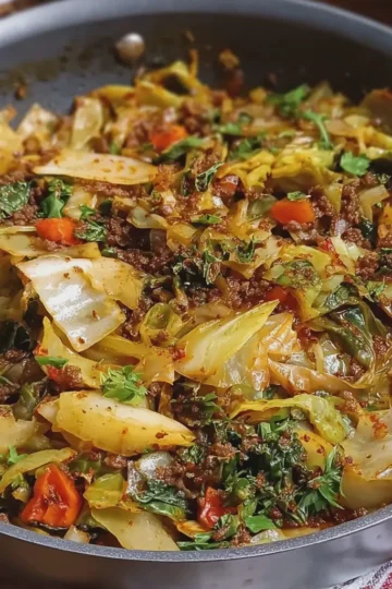 Easy Healthy One Pot Filthy Dirty Cabbage