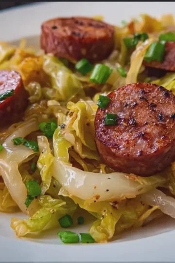 Fried Cabbage with Smoked Sausage