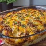 Cheesy Ground Beef and Potato Casserole