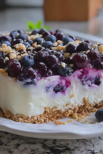 Sugar Free Easy Creamy No Bake Blueberry Delight
