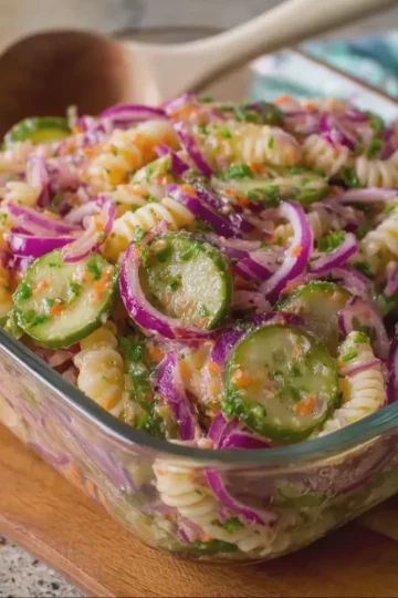Quick Pickled Cucumber and Red Onion Salad