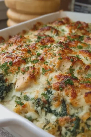 Creamy Chicken and Spinach Casserole