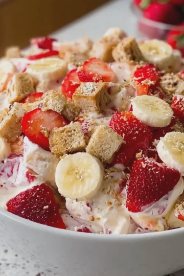 Strawberry Banana Cheesecake Salad