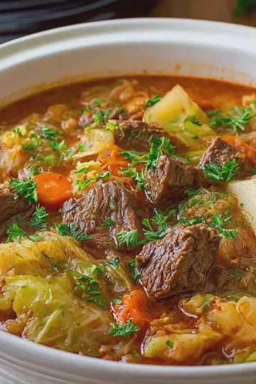Slow Cooker Beef and Cabbage Stew