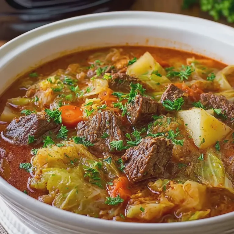 Slow Cooker Beef and Cabbage Stew