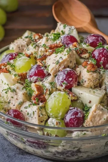 Creamy Chicken Apple and Grape Salad