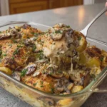 Creamy Chicken Potato Bake with Mushroom Sauce