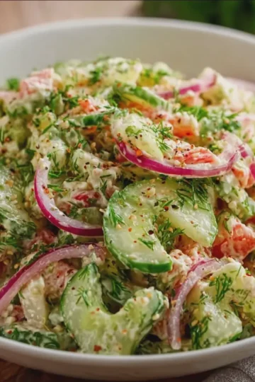 Crunchy Cucumber Onion Salad