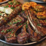 Mixed Grill Platter with Lamb Chops and Kebabs
