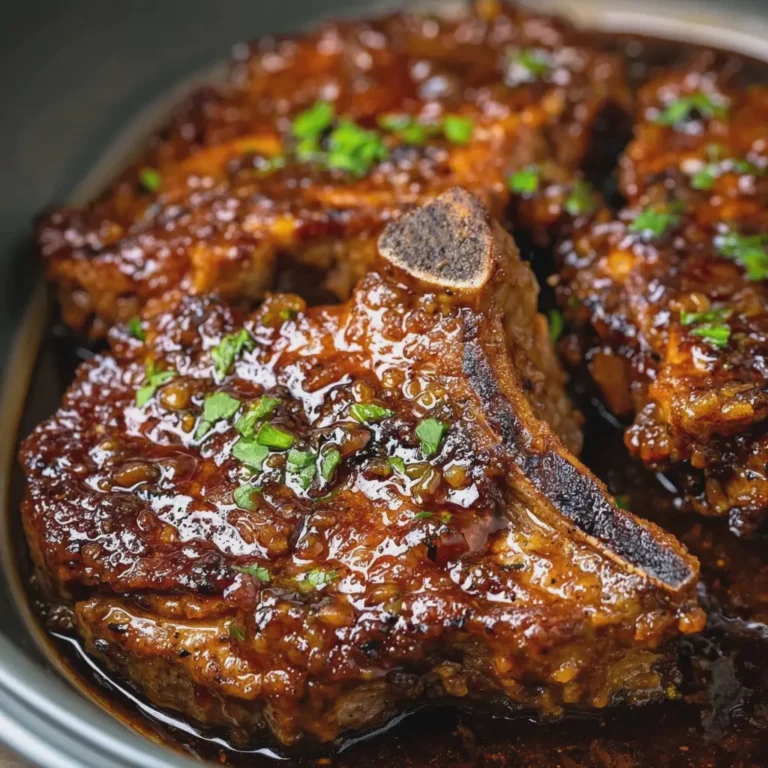 Slow Cooker 4 Ingredient Brown Sugar Beef Chops