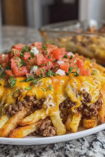 Easy Cheeseburger French Fry Casserole